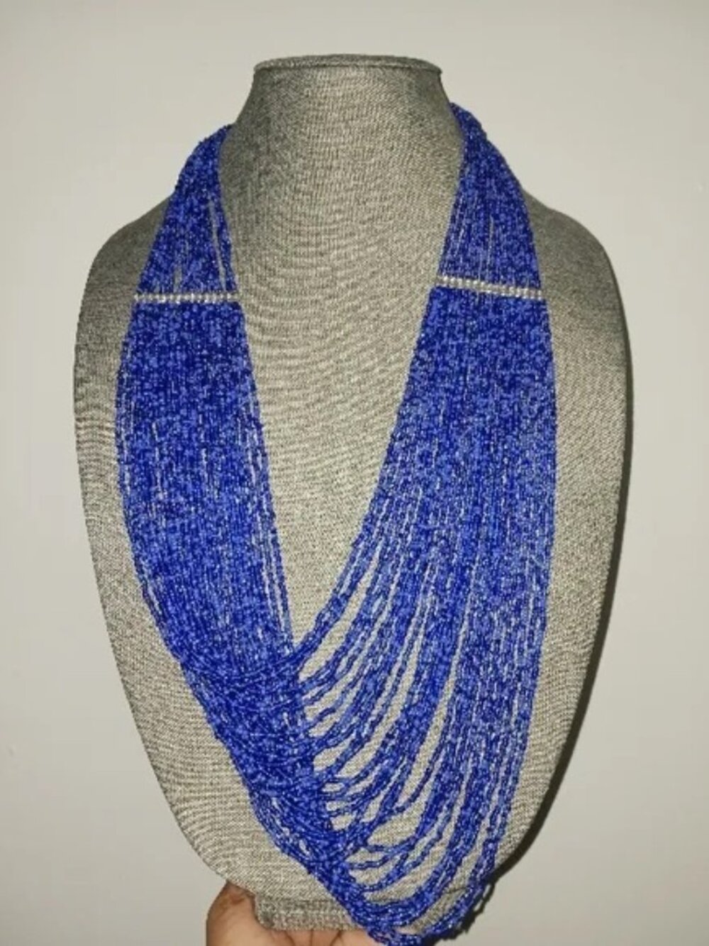 Beaded Royal Blue Necklace